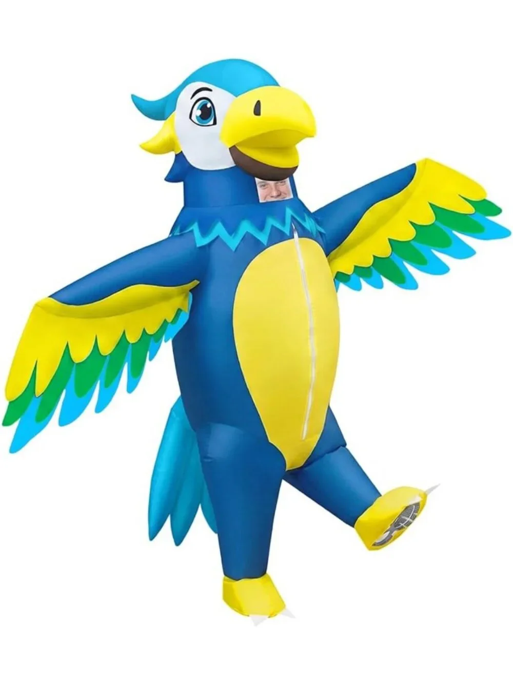 Inflatable Parrot Costume for Adults - Full Body Blow-Up Halloween Outfit